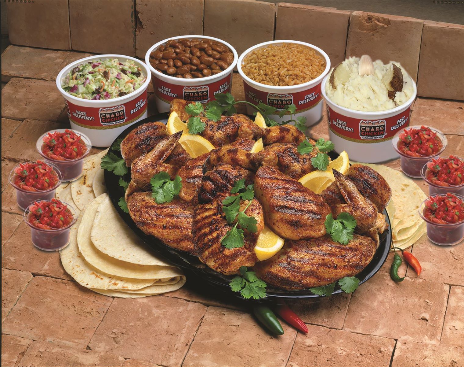 Order 16 Pieces Chicken Meal food online from Charo Chicken store, Huntington Beach on bringmethat.com