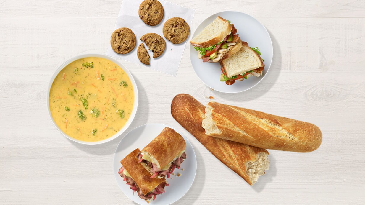Order Sandwich & Soup Feast With Cookies food online from Panera store, Eden Prairie on bringmethat.com