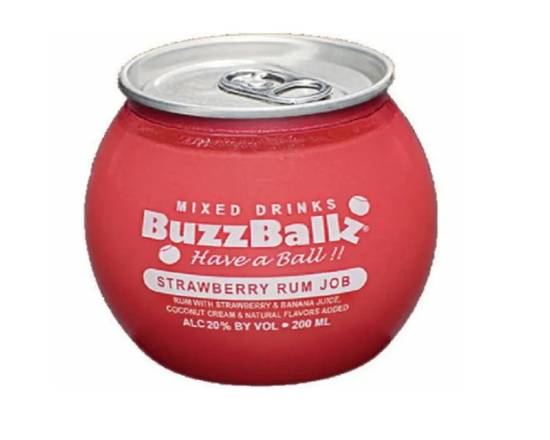 Order BuzzBallz Strawberry Rum Job 200ml food online from Rocket store, Imperial on bringmethat.com