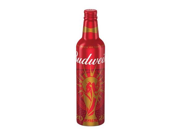 Order Budweiser - 16oz Aluminum Bottle food online from Kirby Food & Liquor store, Champaign on bringmethat.com