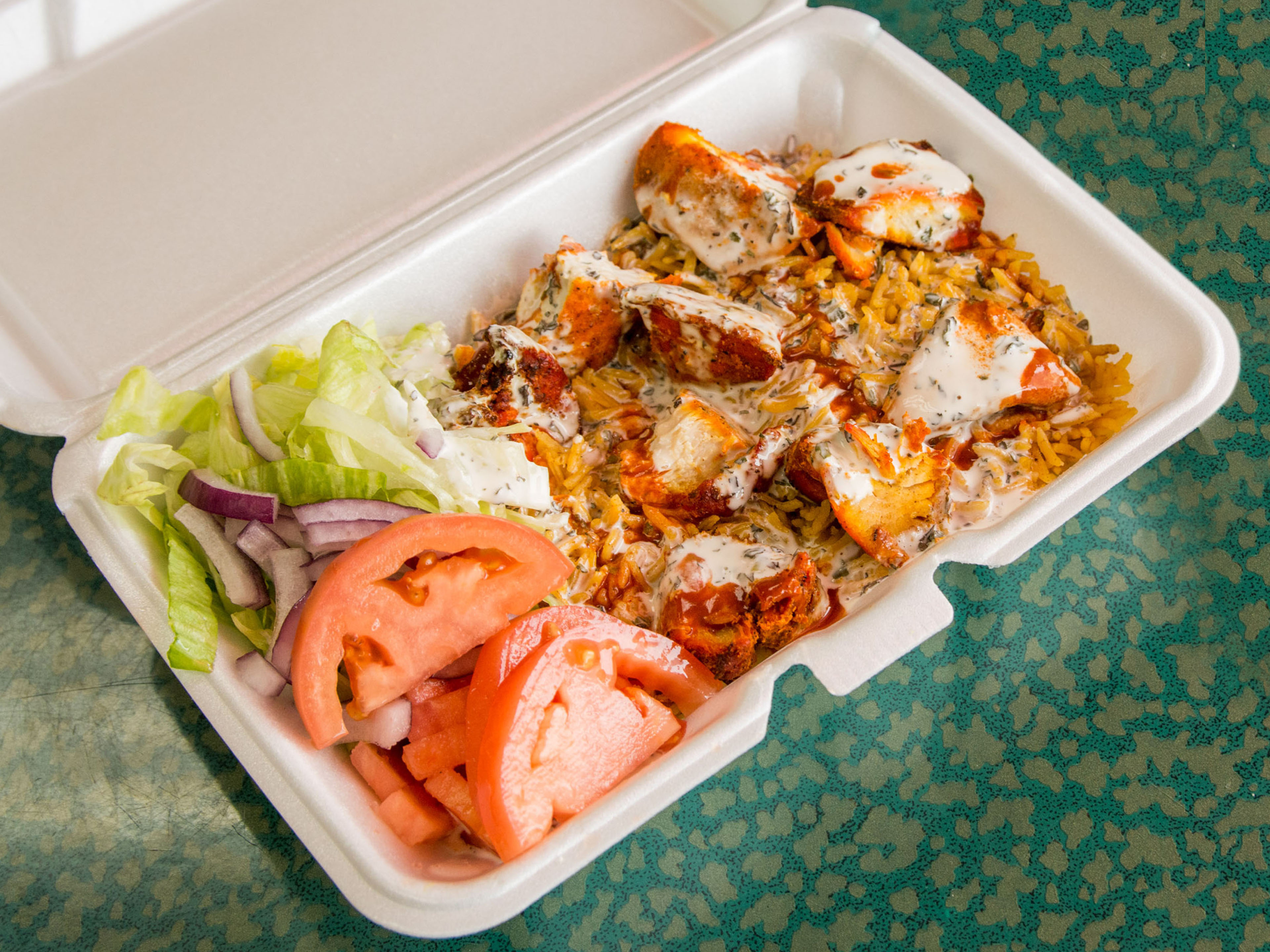 Order Rice with 4 Piece Chicken Tikka food online from Philadelphia Style Pizza store, Pikesville on bringmethat.com