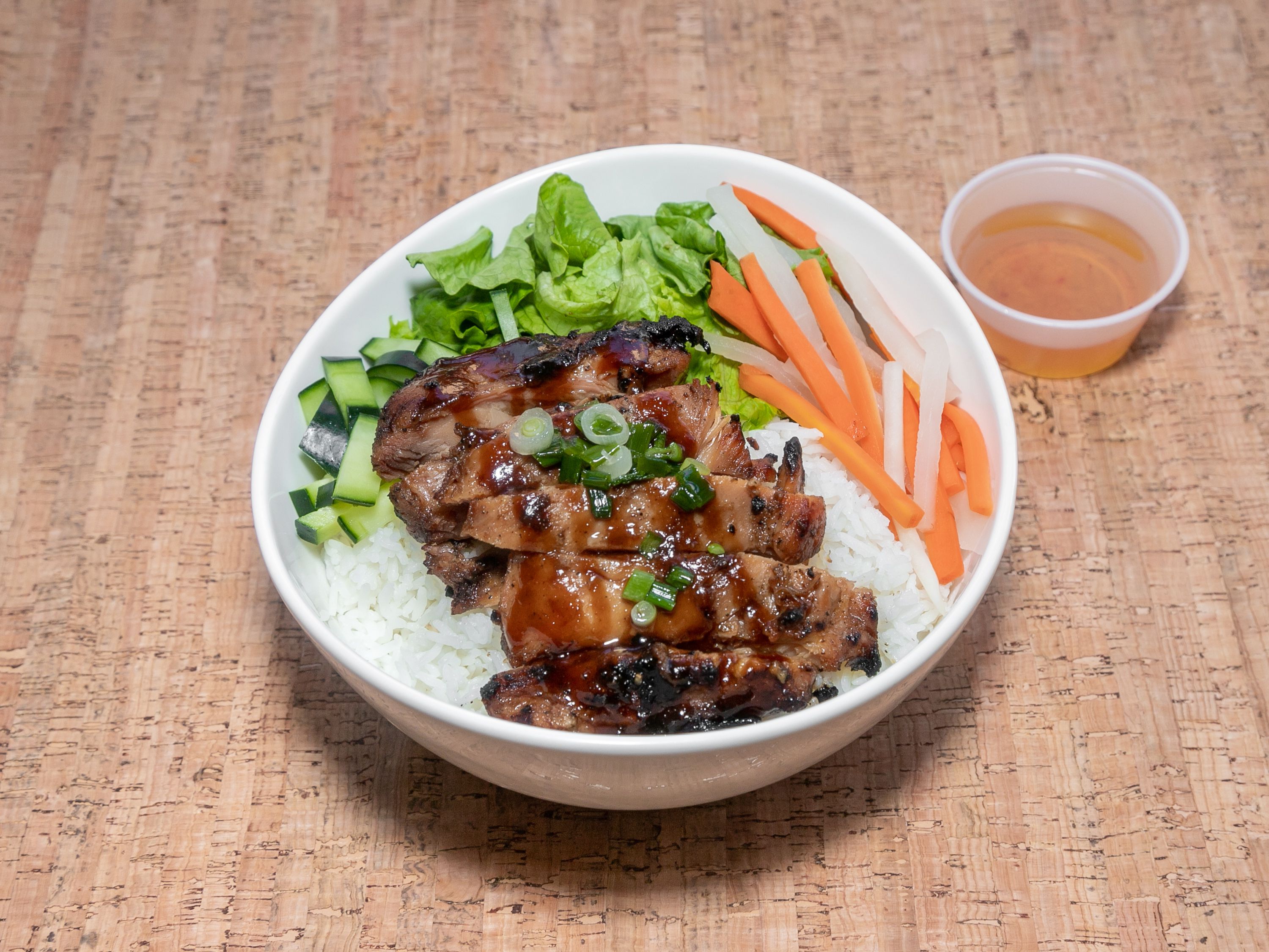 Order Rice - Grilled Barbecue Pork food online from Phinista Cafe store, Boston on bringmethat.com