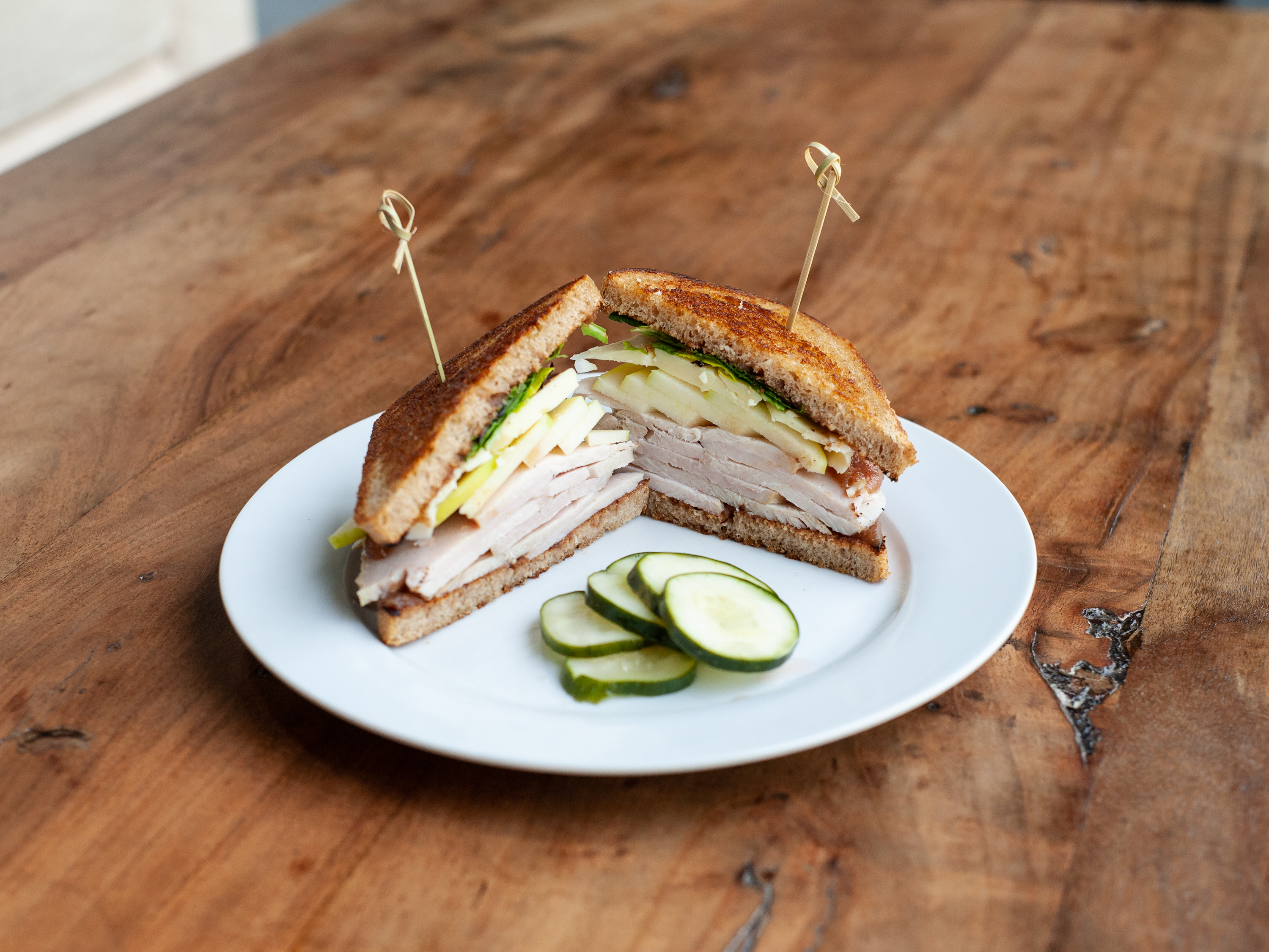 Order Turkey and Cheese Sandwich food online from Capulet store, New Orleans on bringmethat.com