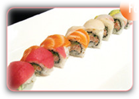 Order Rainbow Roll food online from Sakura Nami store, Clarendon Hills on bringmethat.com