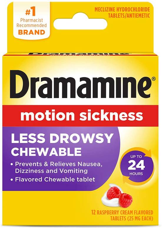 Order Dramamine All Day Less Drowsy Motion Sickness Relief Chewable Tablets - 12 ct food online from Rite Aid store, Canal Fulton on bringmethat.com