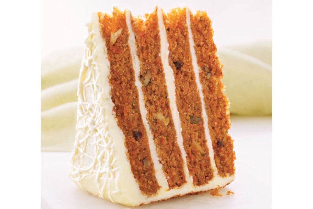 Order Four High Carrot Cake food online from Crazy Seafood store, West Springfield on bringmethat.com