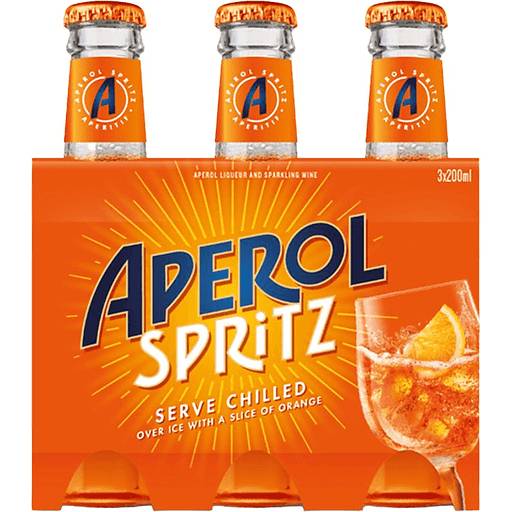 Order Aperol Spritz (3PK 200 ML) 137582 food online from Bevmo! store, BURLINGAME on bringmethat.com