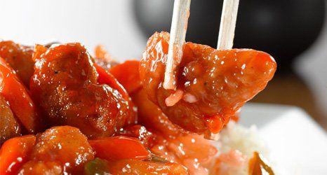 Order 201. Sweet and Sour Pork food online from Chinese Pavilion store, Sherwood on bringmethat.com