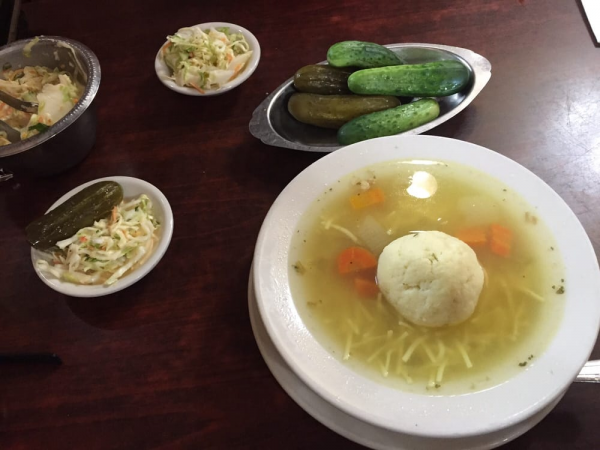 Order Matzoh Ball Soup food online from Lido Kosher Deli store, Long Beach on bringmethat.com