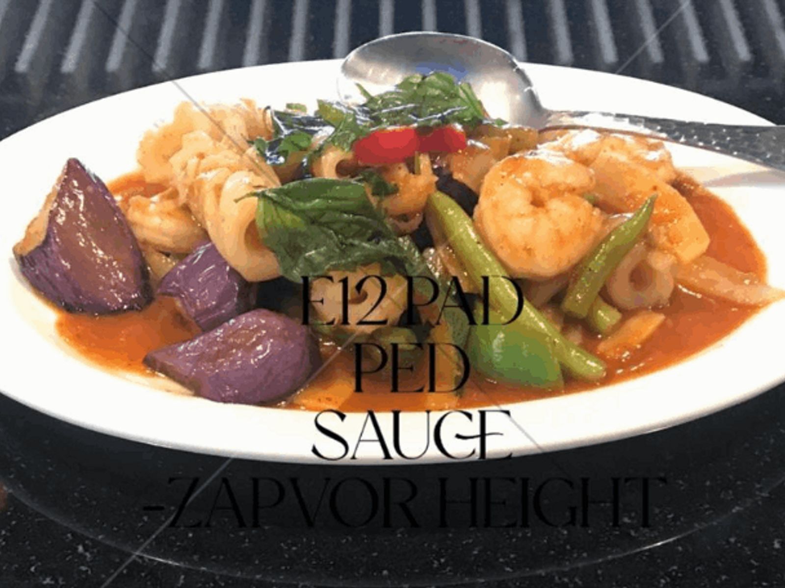 Order E12 Pad Ped Sauce food online from Thai Spice Restaurant store, Houston on bringmethat.com