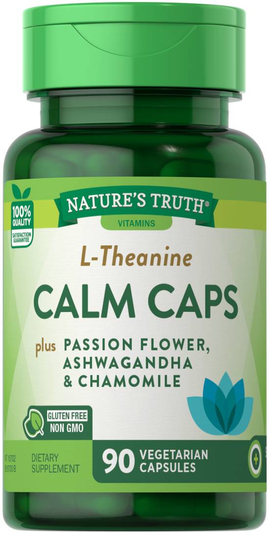 Order Nature's Truth L-Theanine Calm Capsules Vegetarian (90 ct) food online from Rite Aid store, Palm Desert on bringmethat.com