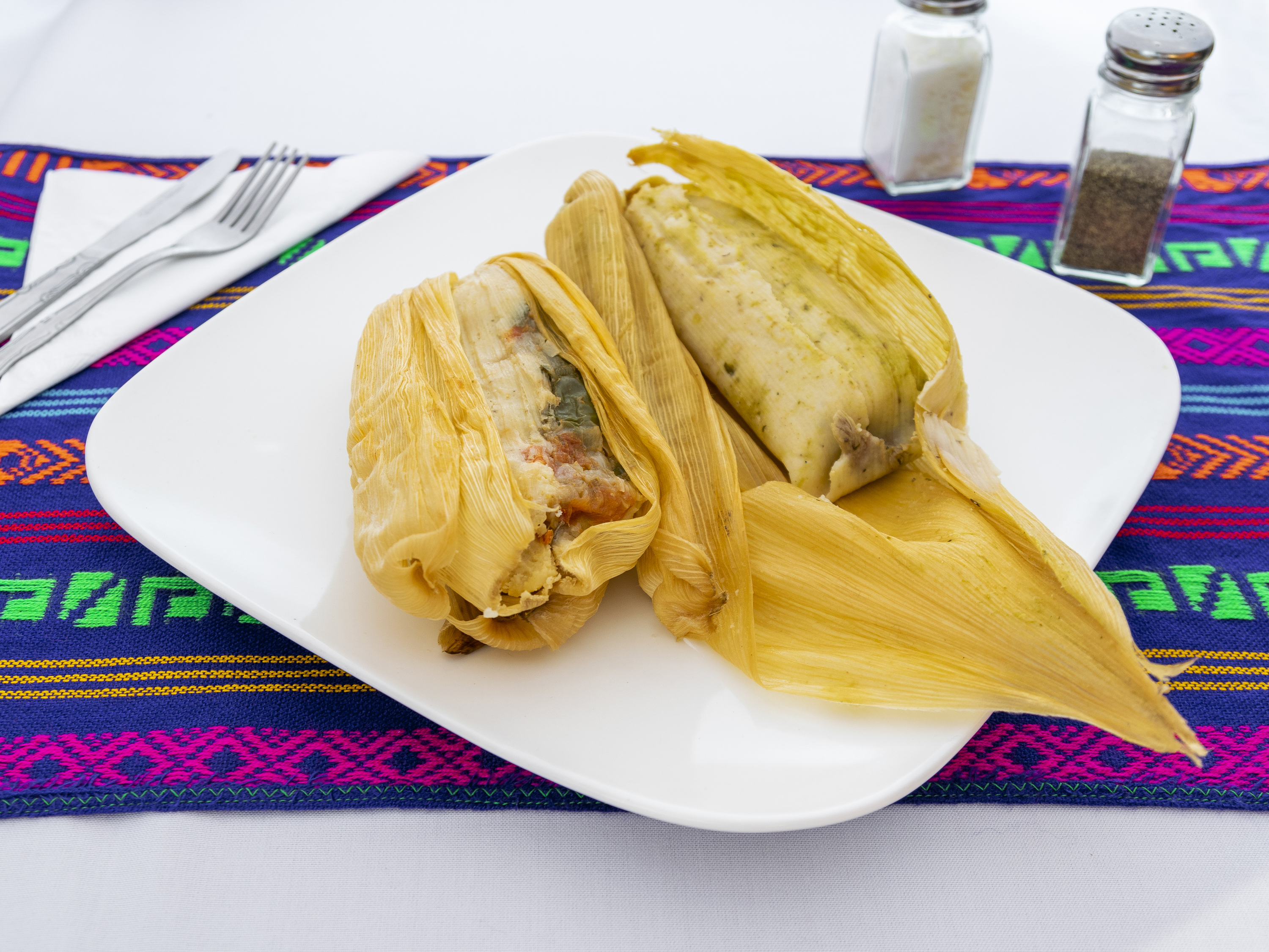 Order Tamales Rajas food online from Molcajetes Mexican Restaurant store, Jersey City on bringmethat.com