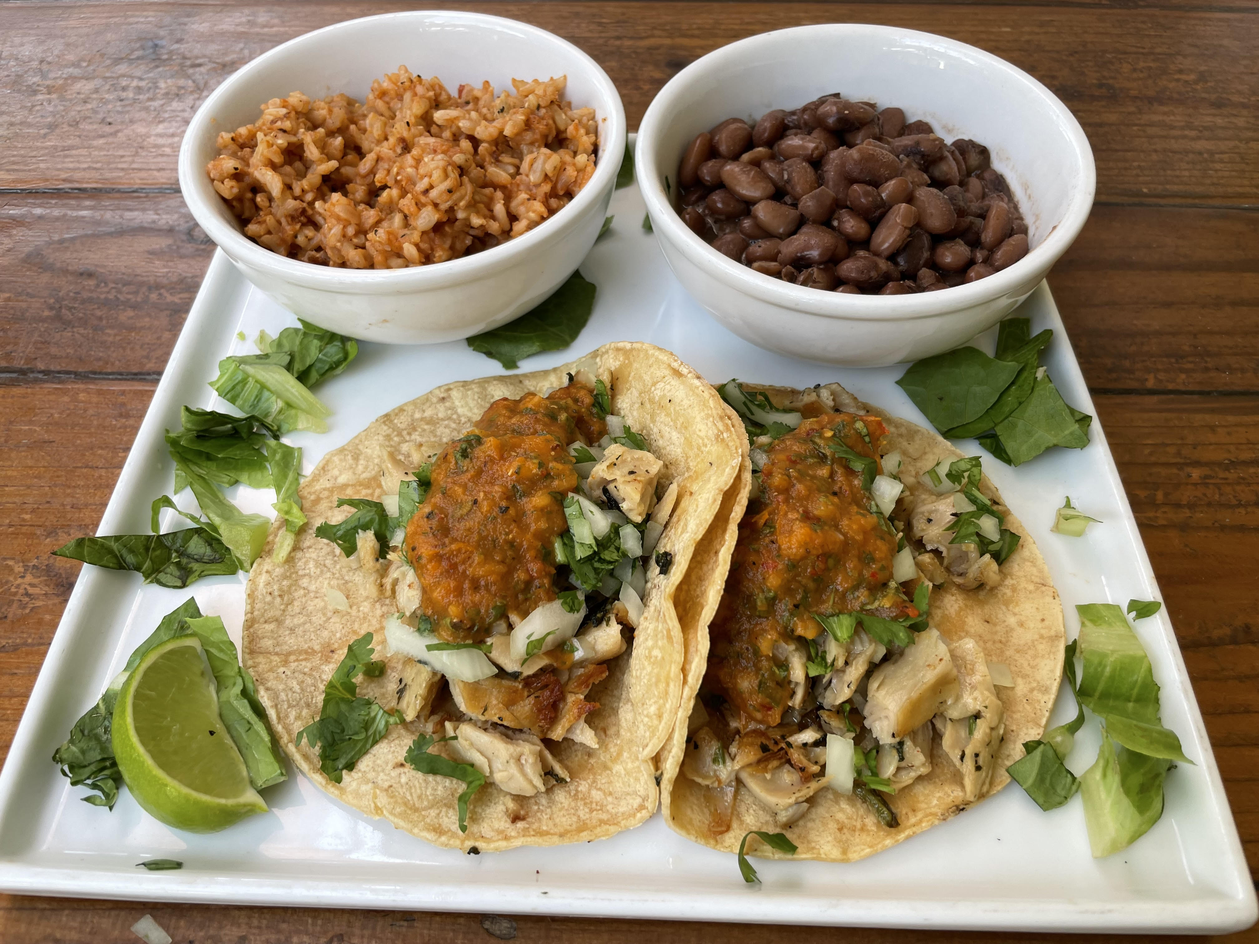 Order DARING TACO PLATE food online from SunCafe store, Studio City on bringmethat.com