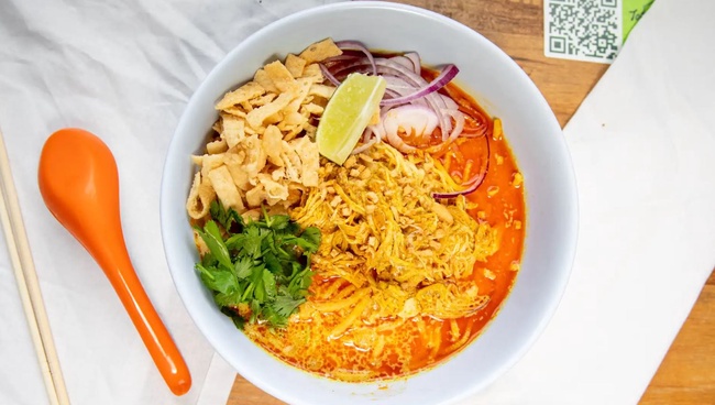 Order Coconut Noodle Soup w/ Chicken food online from Top Burmese store, Beaverton on bringmethat.com