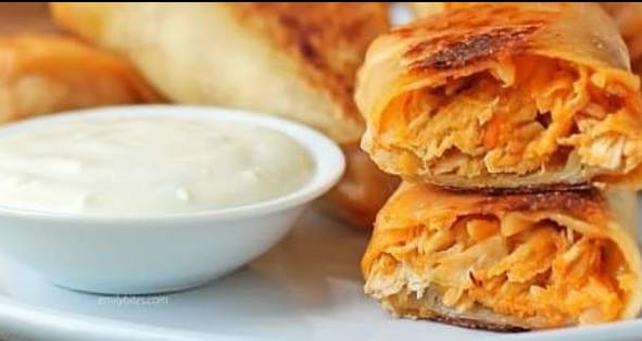 Order Fried Buffalo Chicken Egg Rolls - 2 Pieces food online from JDT's Brickhouse store, Thomaston on bringmethat.com