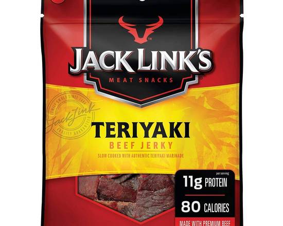 Order Jack Link's Meat Snacks Teriyaki Beef Jerky 3.25 oz food online from Central Liquor Market store, Los Angeles on bringmethat.com