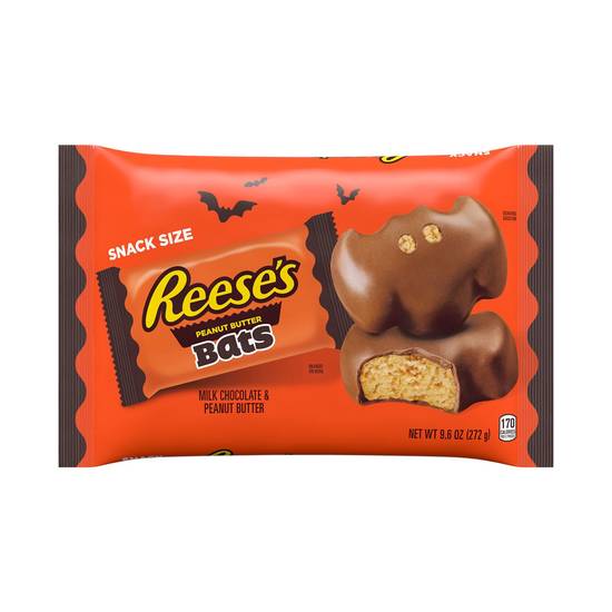 Order REESE'S Milk Chocolate Peanut Butter Snack Size Bats Candy, 9.6 OZ food online from Cvs store, CONCORD on bringmethat.com