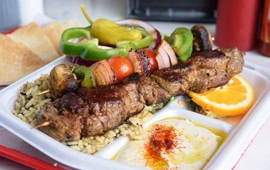 Order Beef Kabob food online from The Purple Onion store, Bessemer on bringmethat.com