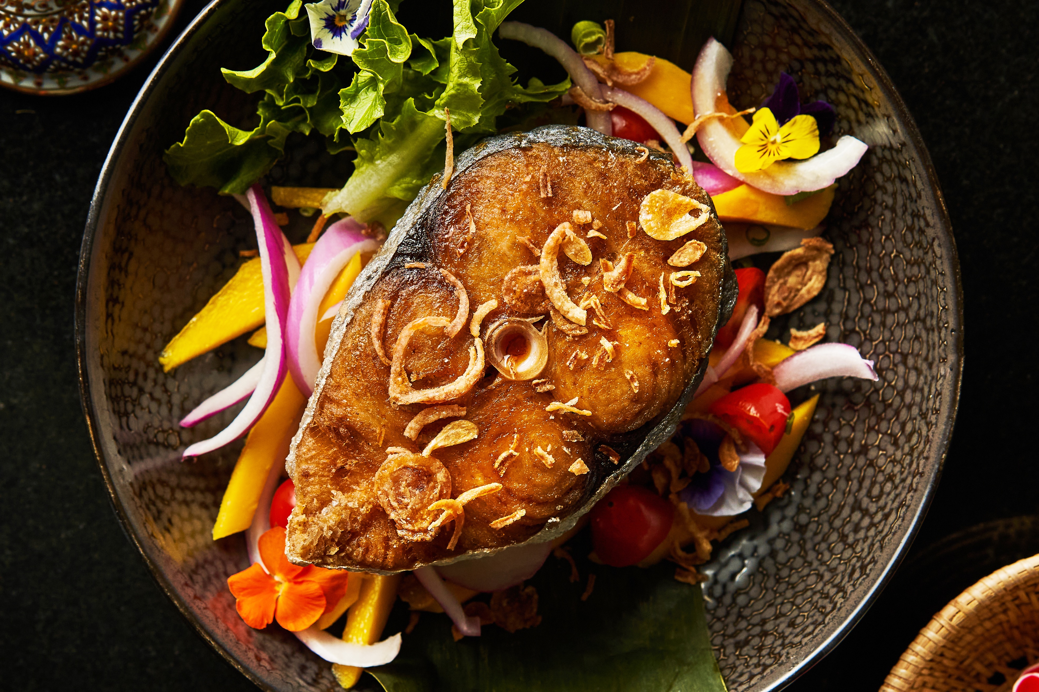 Order King Fish Steak with Mango Salad food online from Valla Table store, New York on bringmethat.com
