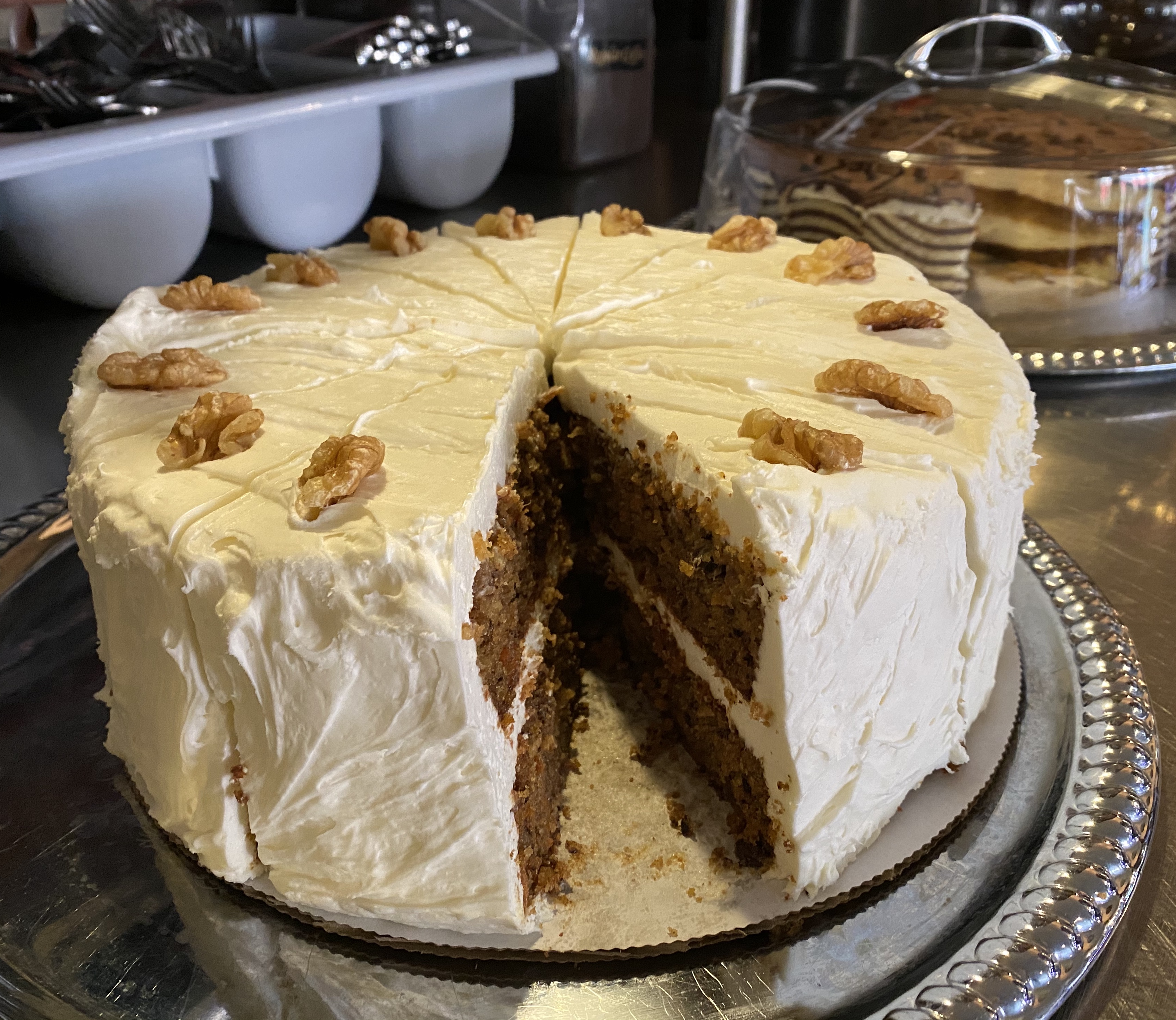 Order Carrot Cake (T) food online from Razzis Pizzeria store, Seattle on bringmethat.com