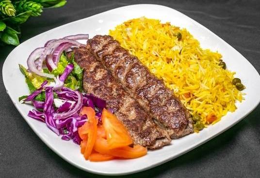 Order Lamb Kobida Kabab Plate food online from Kabora Afghan Cuisine store, Littleton on bringmethat.com