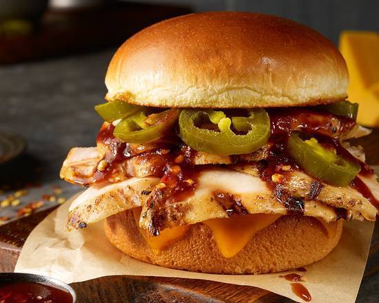 Order Chicken ＆ Cheese Sandwich Plate food online from Dickey'S Barbecue Pit store, Las Vegas on bringmethat.com