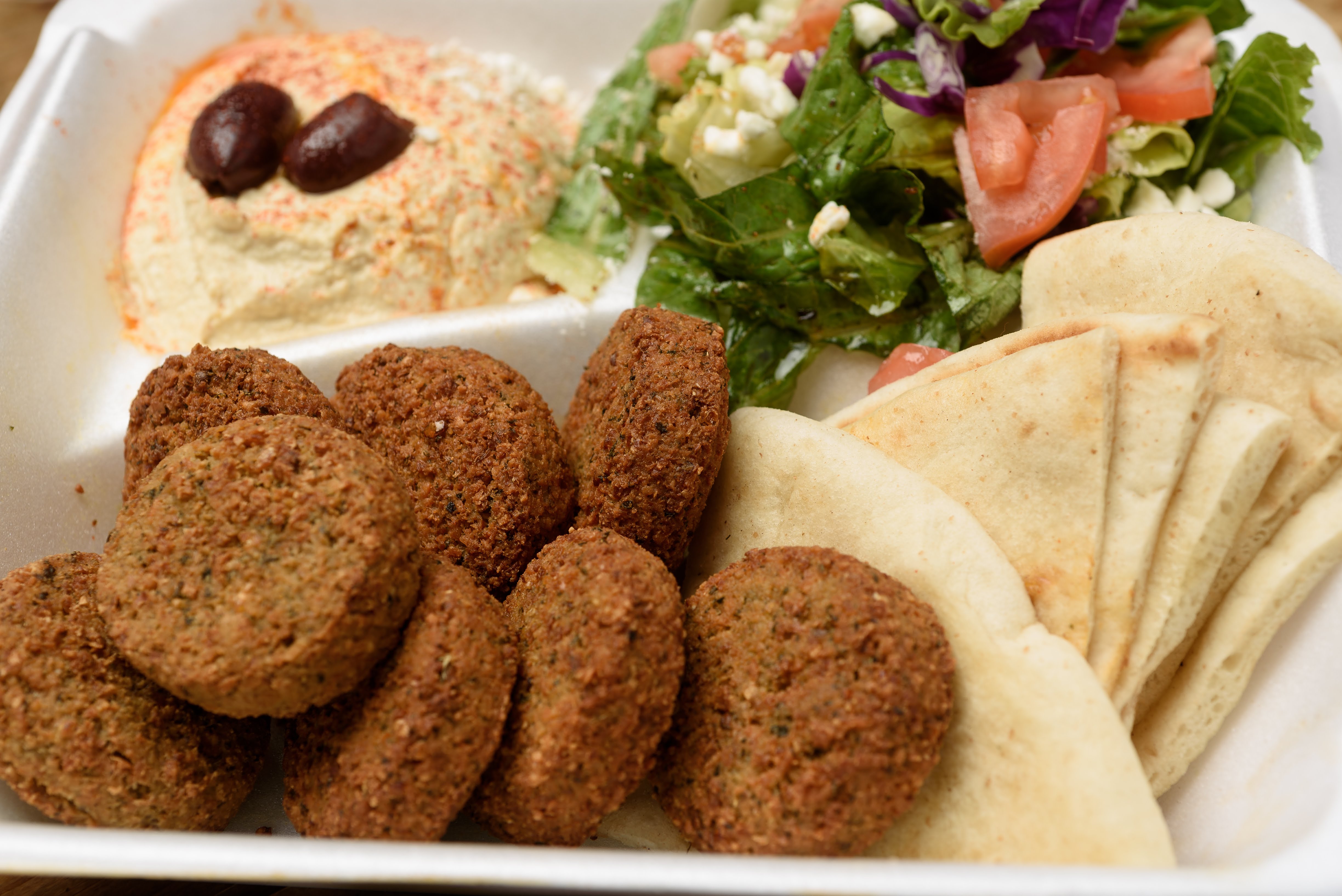 Order Falafel Plate food online from Zorbas store, Youngsville on bringmethat.com