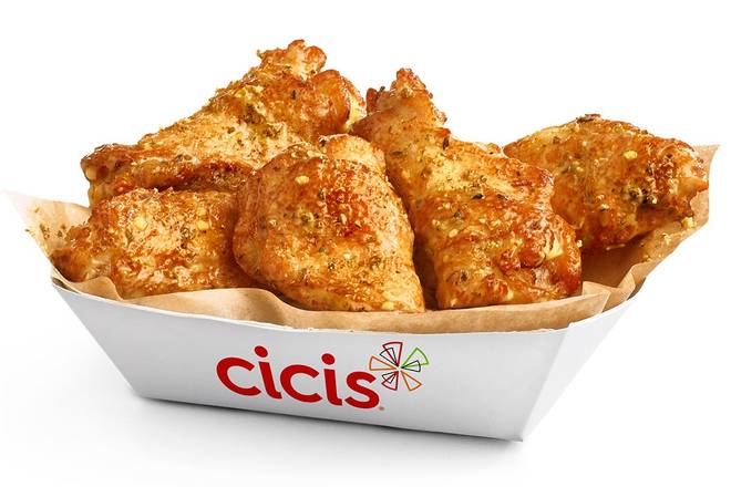 Order Garlic Parmesan Wings food online from Cici's store, Dallas on bringmethat.com