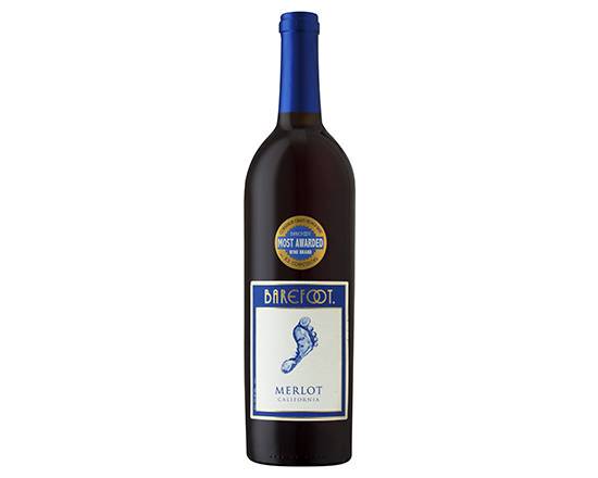 Order Barefoot Cellars Merlot, 750mL red wine (13.5% ABV) food online from Express Liquors store, Peoria on bringmethat.com