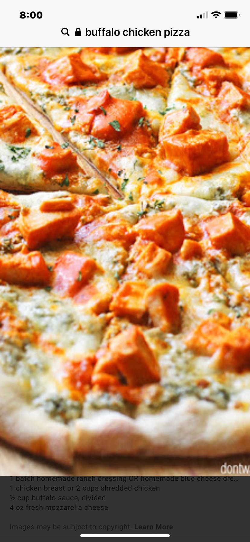 Order Buffalo Chicken Pizza - Small food online from Il Forno store, Branchburg on bringmethat.com