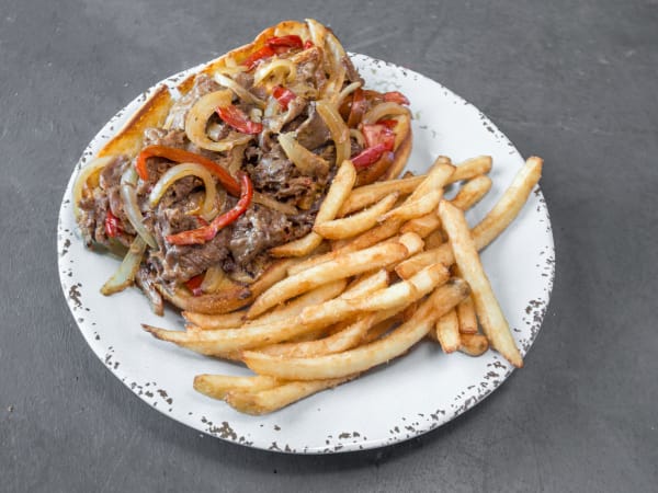 Order Philly Cheesesteak Sandwich food online from Friends American Grill store, Bethlehem on bringmethat.com