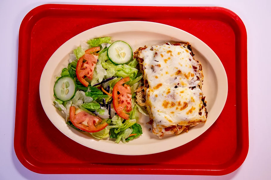 Order Chicken Lasagna Special food online from Qdoba Mexican Eats store, Atlanta on bringmethat.com