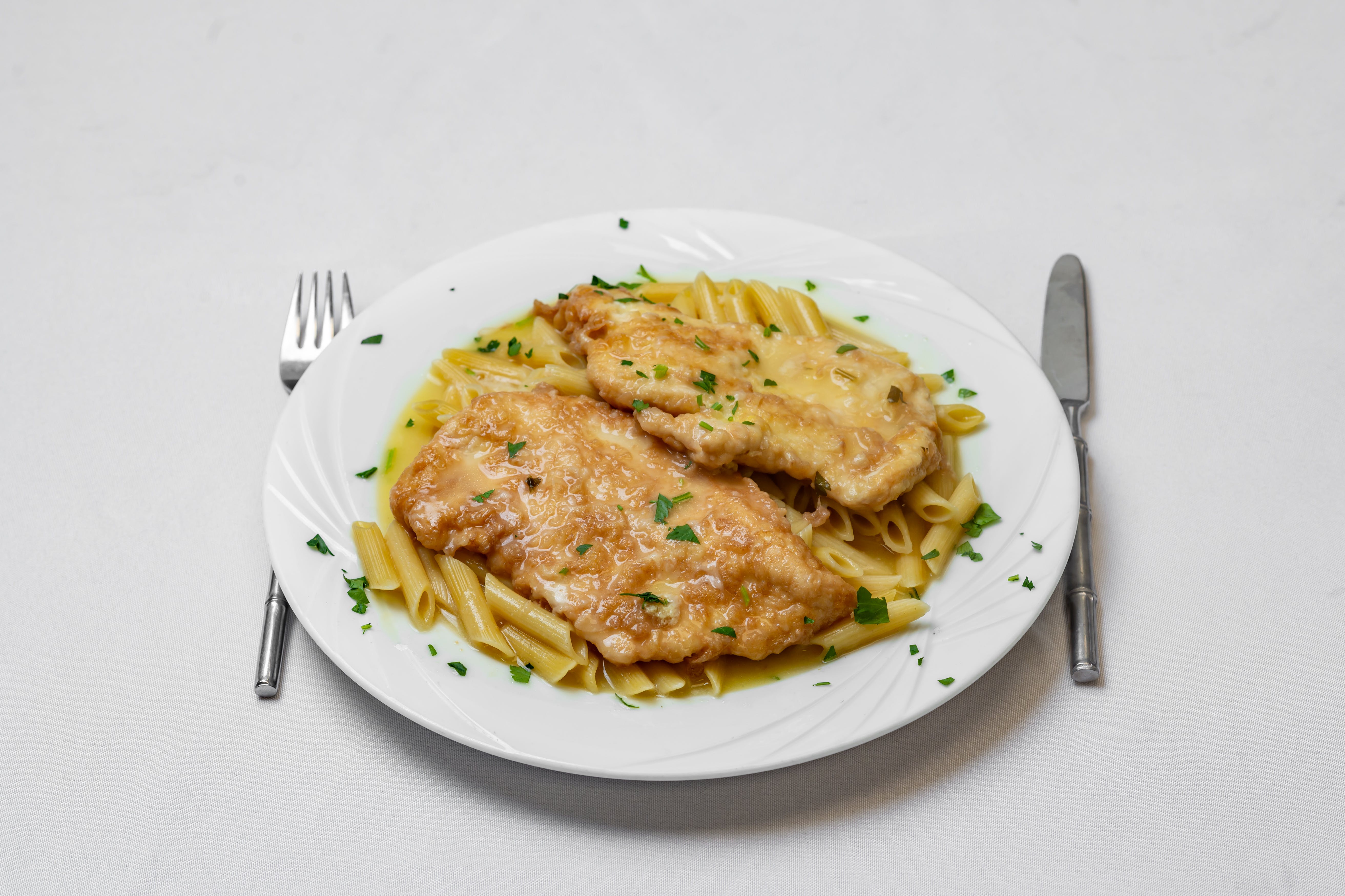 Order Chicken Francese - Entree food online from Pizza Express store, Netcong on bringmethat.com