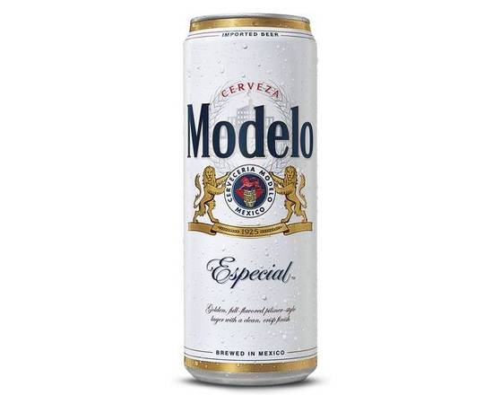 Order Modelo Especial, 24oz can (8.8% ABV) food online from Moby Liquor store, Los Angeles on bringmethat.com