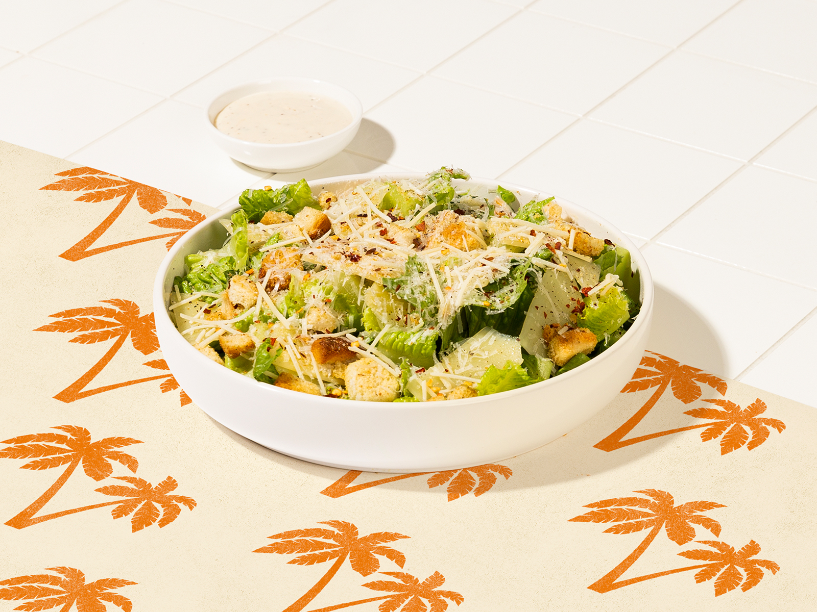 Order Caesar Salad food online from Groovy Island Pizza Co. store, Fullerton on bringmethat.com