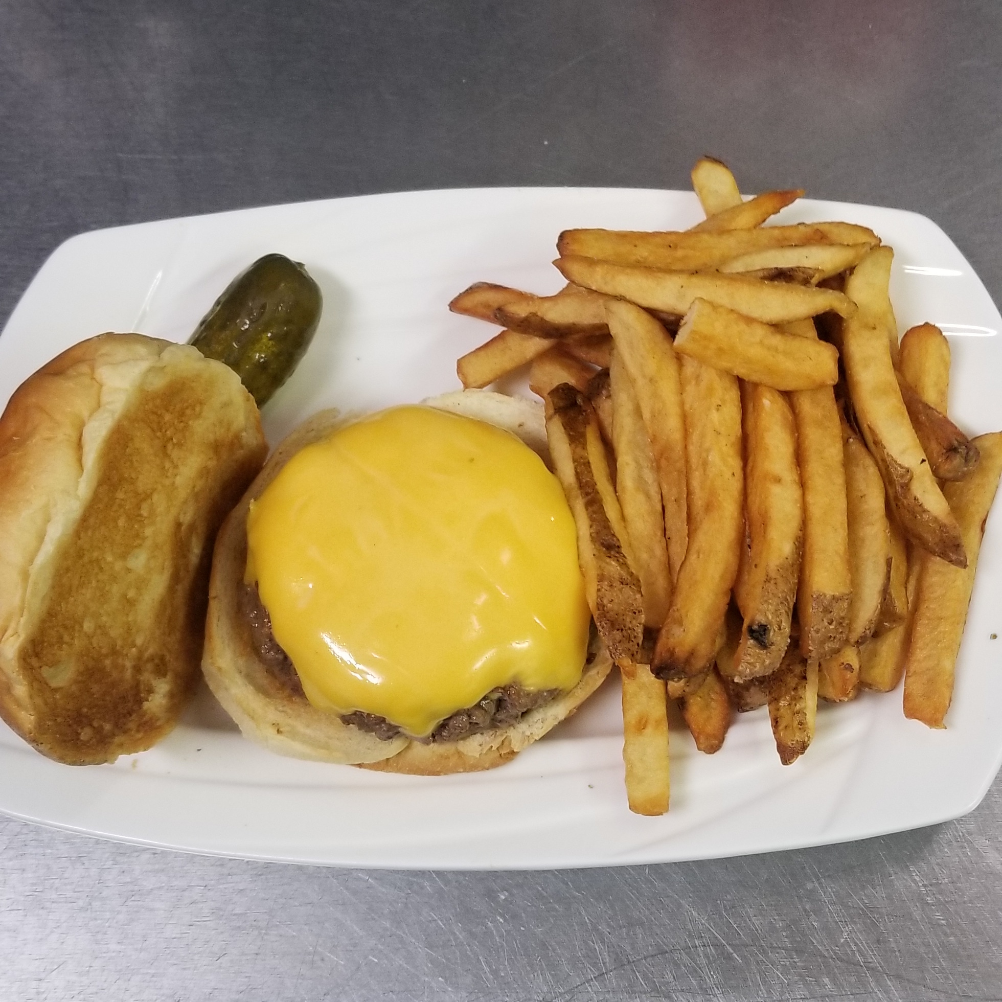 Order Cheeseburger food online from Downey's Bar & Grill store, Bronx on bringmethat.com