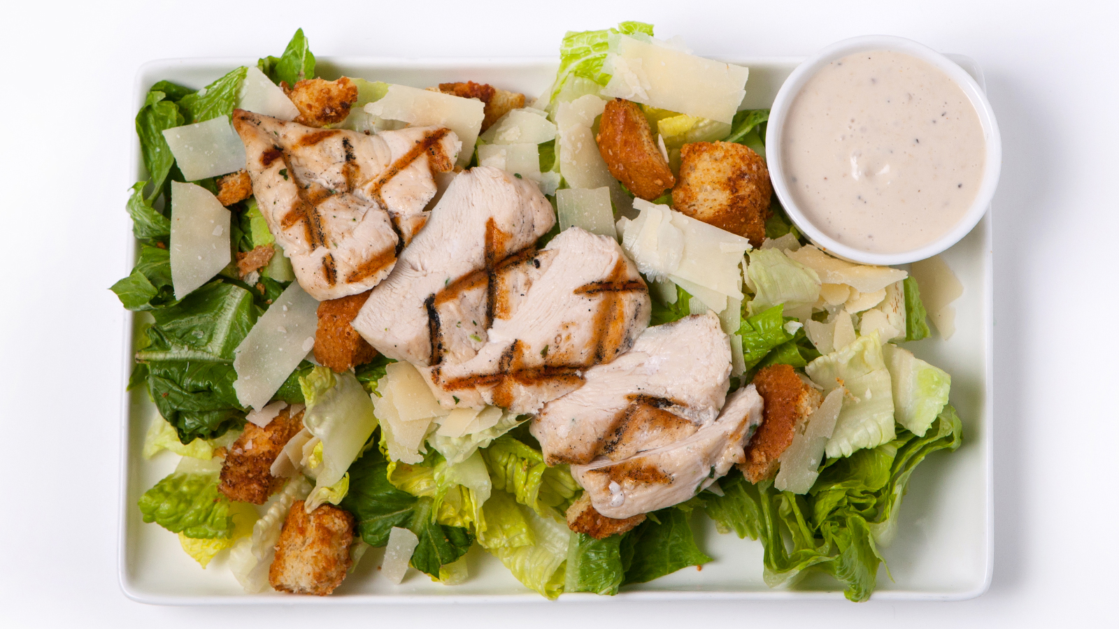 Order Tossed Chicken Caesar Salad (GF) food online from Gluten Free Colorado Bistro store, Golden on bringmethat.com