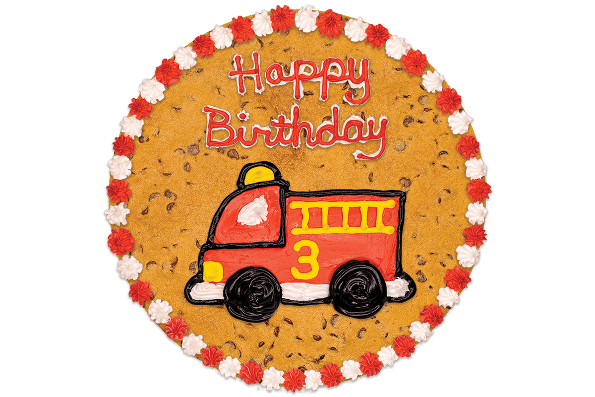 Order #423: Birthday Firetruck food online from Nestle Toll House Cafe store, Friendswood on bringmethat.com