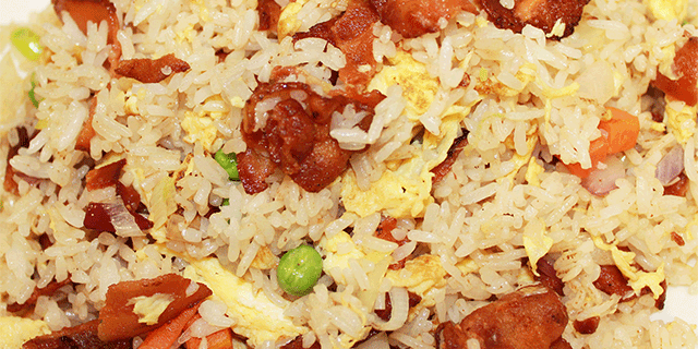 Order BACON FRIED RICE food online from Sushi Iwa store, Clayton on bringmethat.com