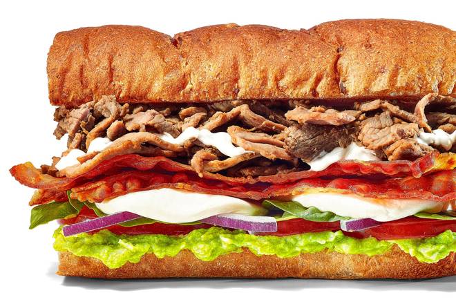 Order Steak "Cali Fresh" Footlong Pro (Double Protein) food online from Subway Bluff City on 11W store, Bluff City on bringmethat.com