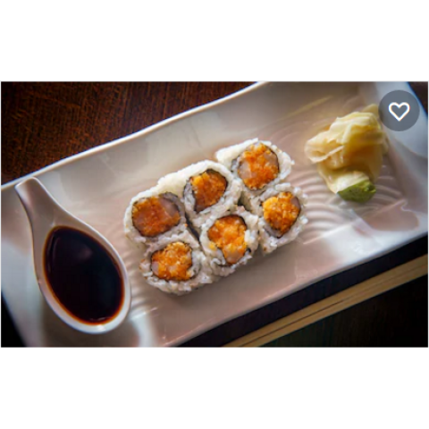 Order Spicy Crunch Salmon Roll food online from Oma'oma'o Poke & Sushi store, Omaha on bringmethat.com