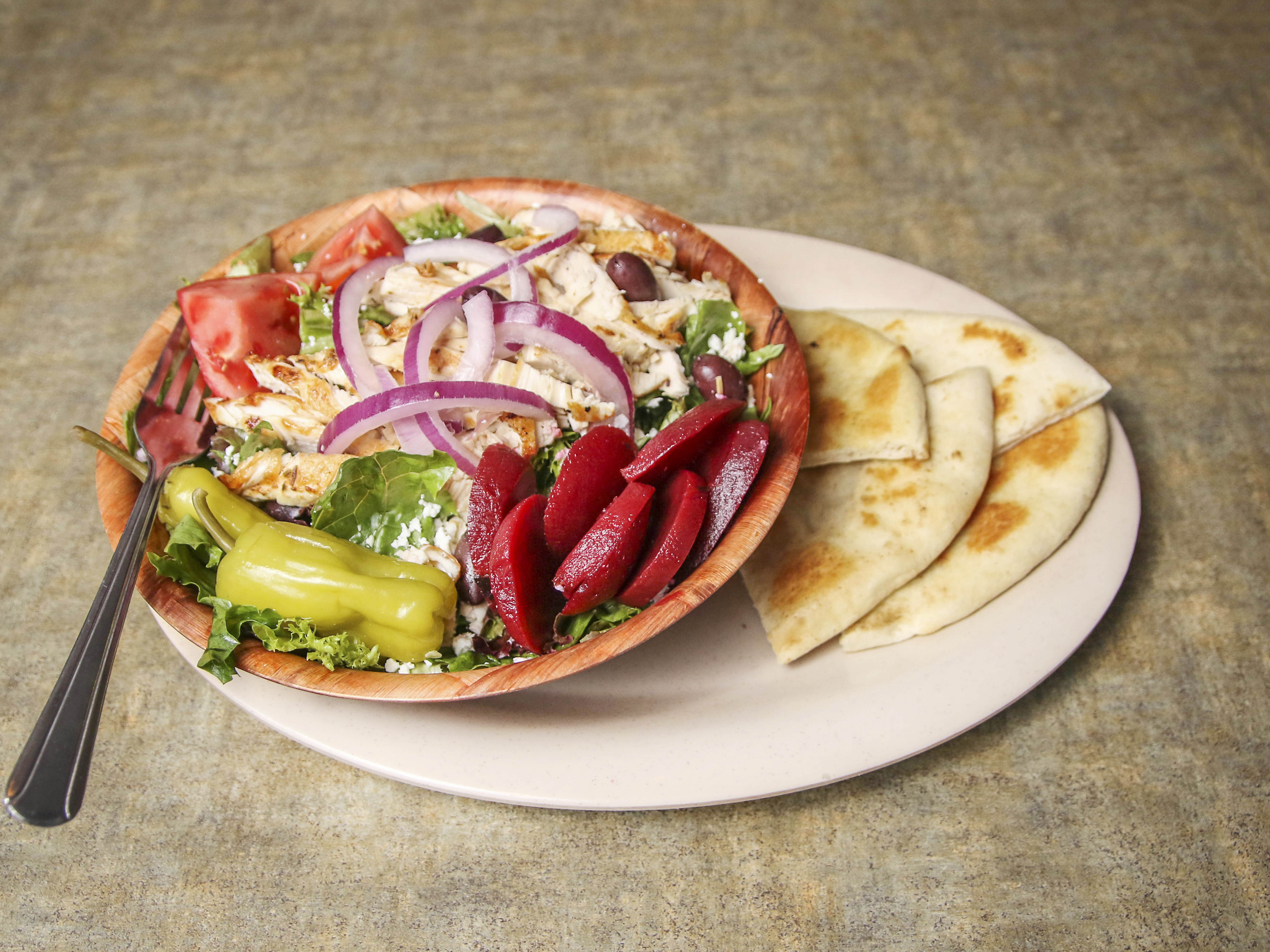Order Greek Salad food online from Jimmys Coney Grill store, Saint Clair Shores on bringmethat.com