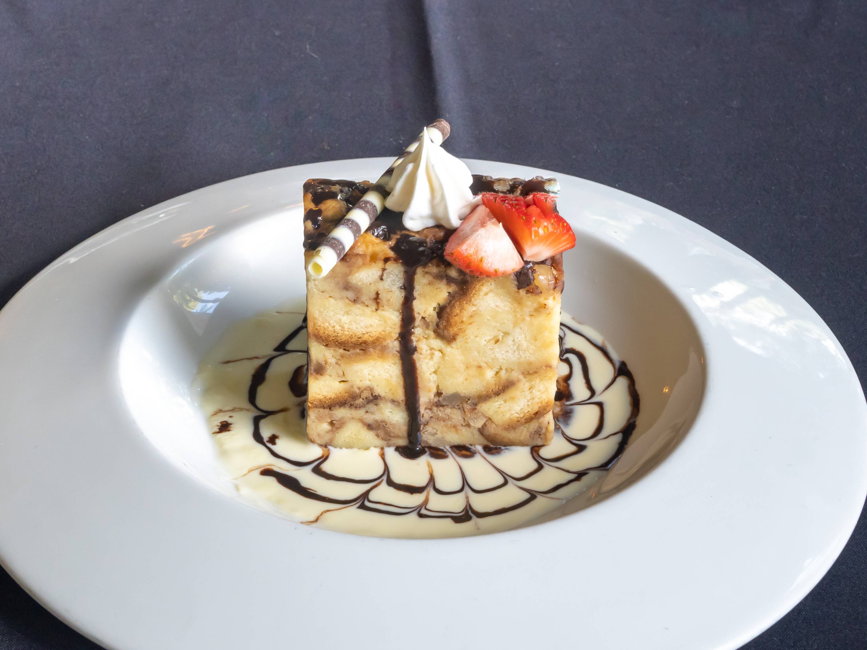 Order White Chocolate Bread Pudding food online from Red Restaurant & Bar store, City of Industry on bringmethat.com