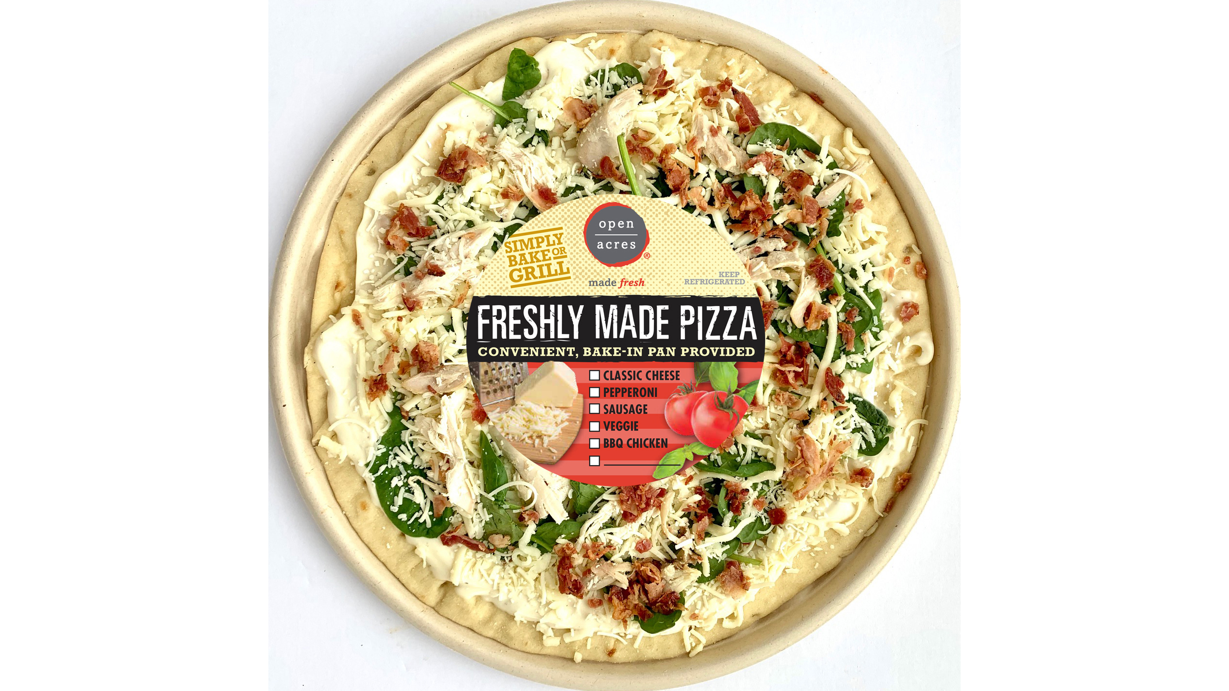 Order 12" Chicken Alfredo Pizza food online from Vg Grocery store, Fenton on bringmethat.com