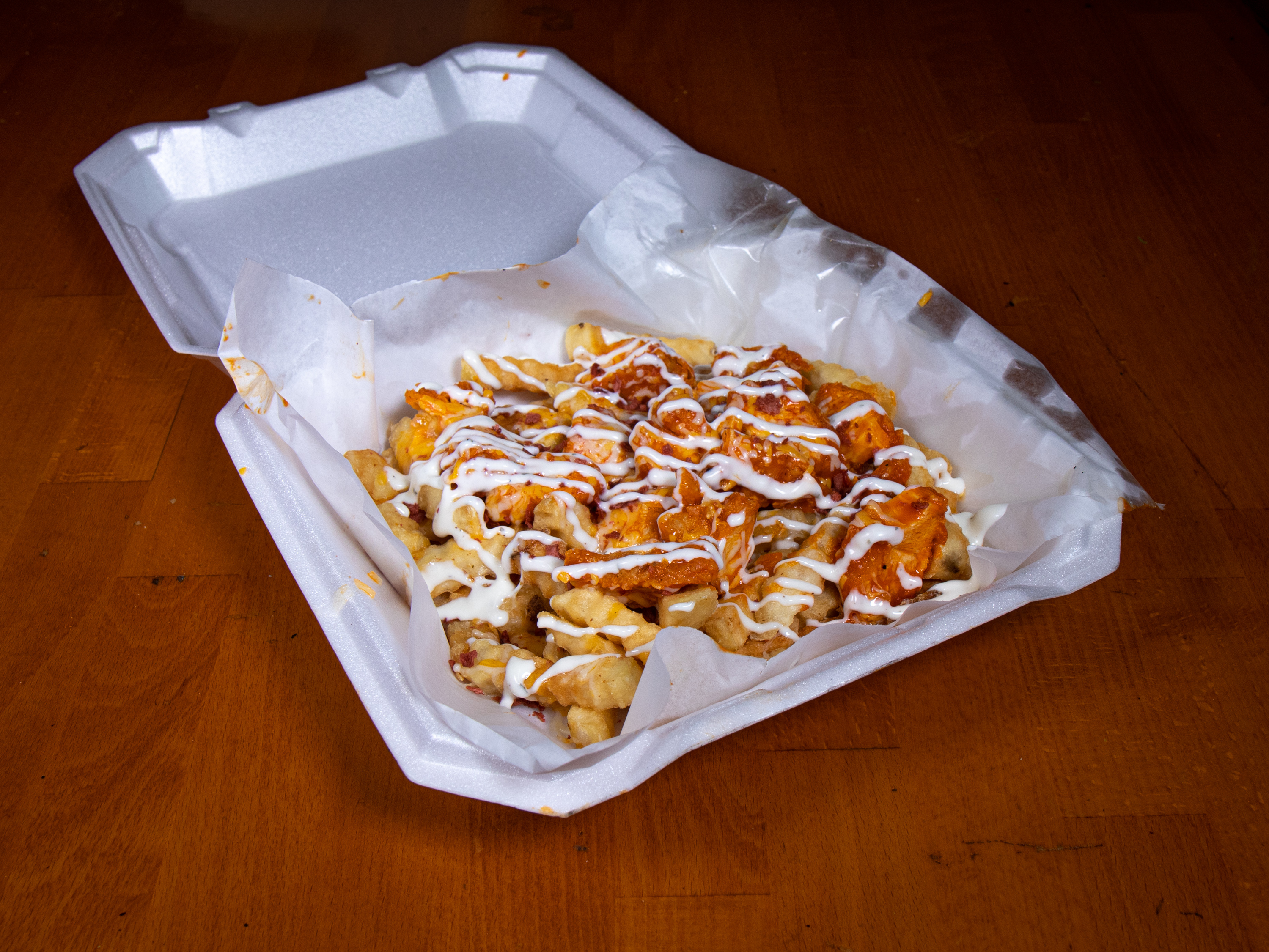Order Buffalo Chicken and Ranch Loaded Fries food online from Just Cooking BBQ store, Harker Heights on bringmethat.com