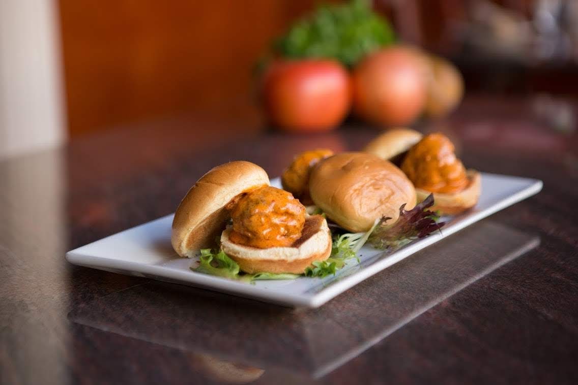 Order Mozzarella Stuffed Meatball Slider food online from Fellini Cafe Of Media store, Media on bringmethat.com