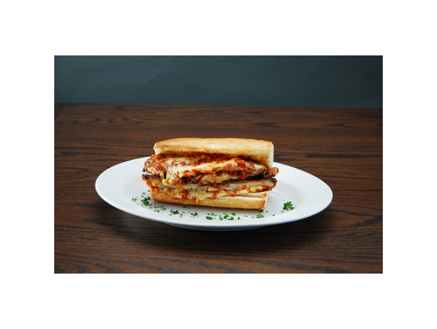 Order Chicken Parmesan Sandwich food online from Rosati's Pizza store, Woodridge on bringmethat.com