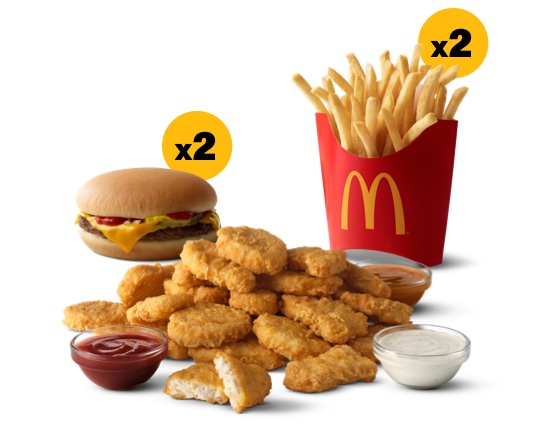 Order Spicy McNugget Classic Cheeseburger Pack food online from McDonald's store, Latham on bringmethat.com