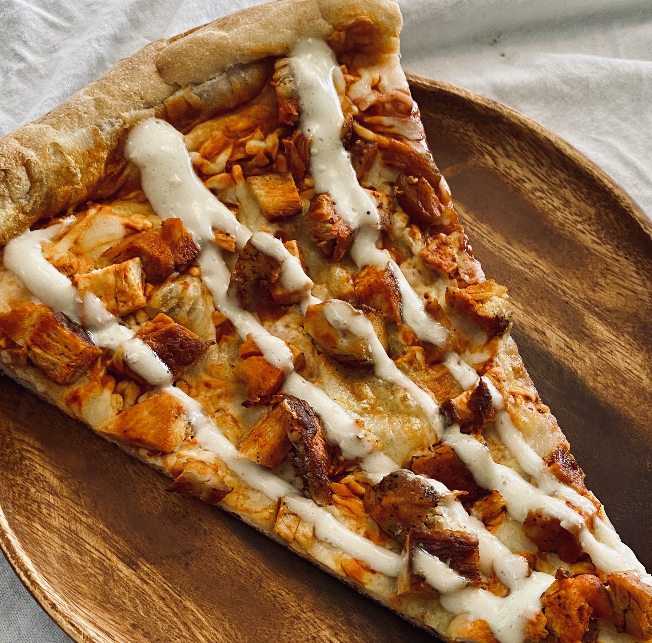 Order Buffalo Chicken w/Bleu Cheese Slice food online from Bergenline Pizza store, Union City on bringmethat.com
