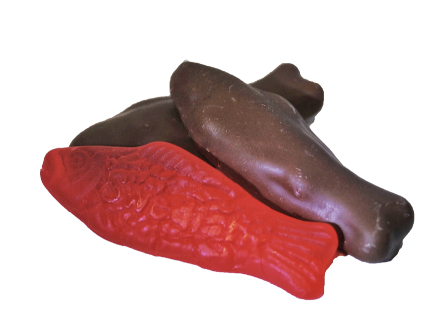 Order MILK Chocolate Covered Swedish FISH food online from The Sweet Shop Nyc store, New York on bringmethat.com